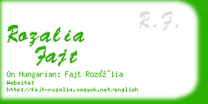 rozalia fajt business card